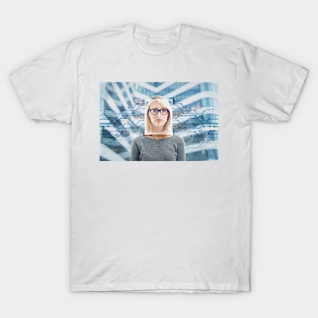 facial recognition T-Shirt by 1STunningArt